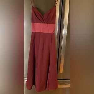 NEW Alfred Angelo Berry 7057 Purple Sweetheart A line Crepe Bridesmaid Dress 8